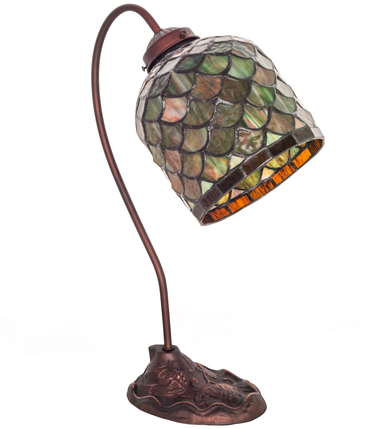 Meyda Tiffany - 247788 - One Light Desk Lamp - Acorn - Mahogany Bronze