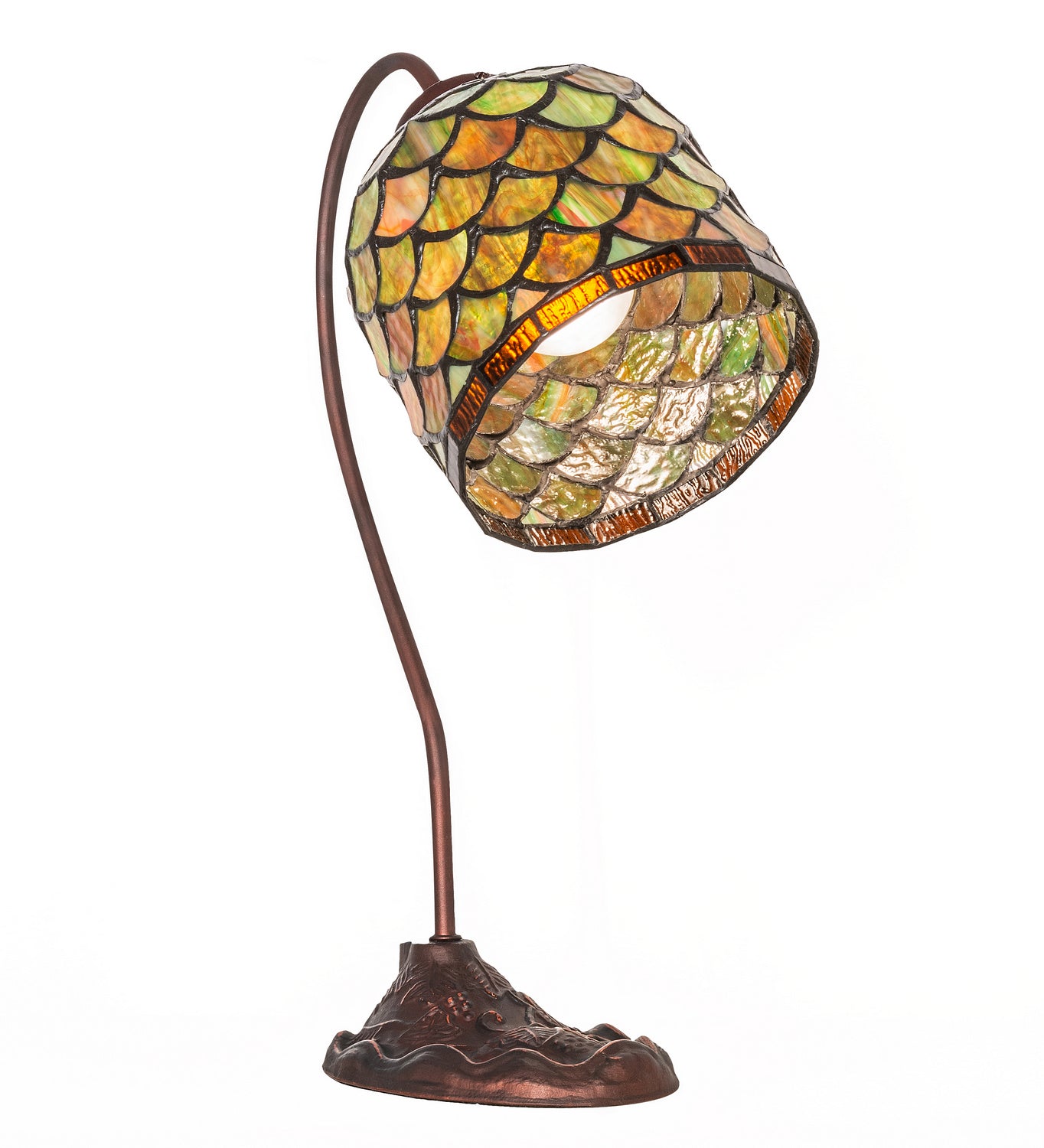 Meyda Tiffany - 247788 - One Light Desk Lamp - Acorn - Mahogany Bronze