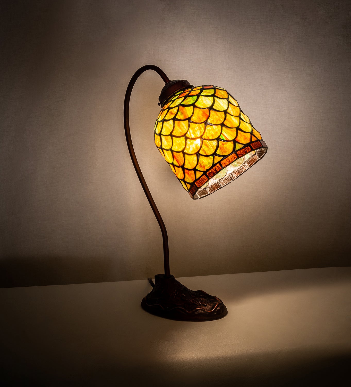 Meyda Tiffany - 247788 - One Light Desk Lamp - Acorn - Mahogany Bronze