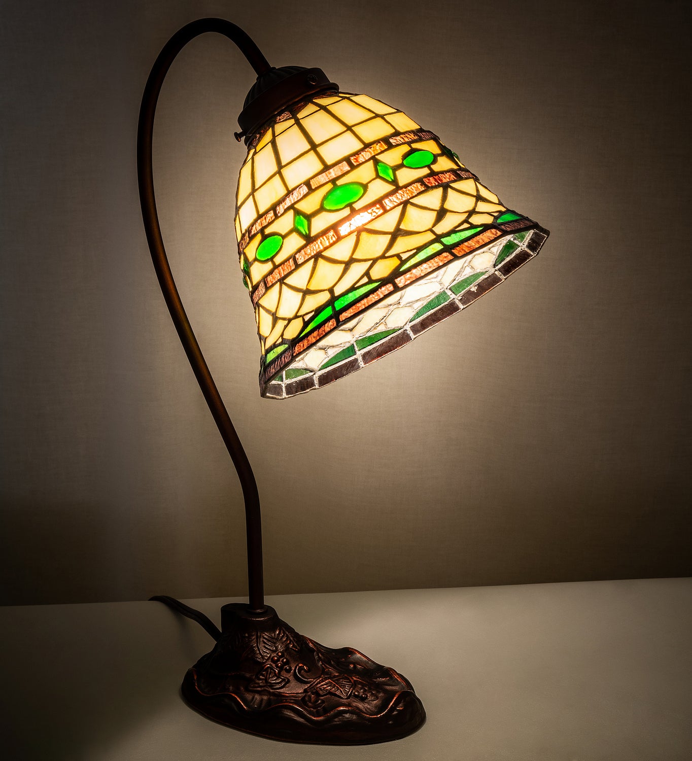 Meyda Tiffany - 247792 - One Light Desk Lamp - Tiffany Roman - Mahogany Bronze