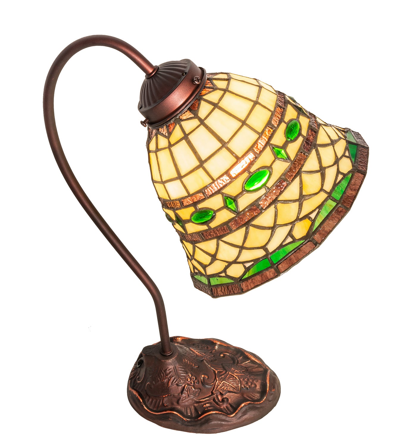 Meyda Tiffany - 247792 - One Light Desk Lamp - Tiffany Roman - Mahogany Bronze