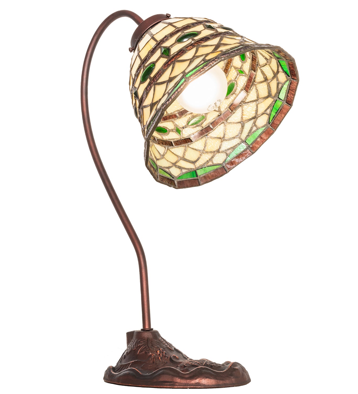 Meyda Tiffany - 247792 - One Light Desk Lamp - Tiffany Roman - Mahogany Bronze