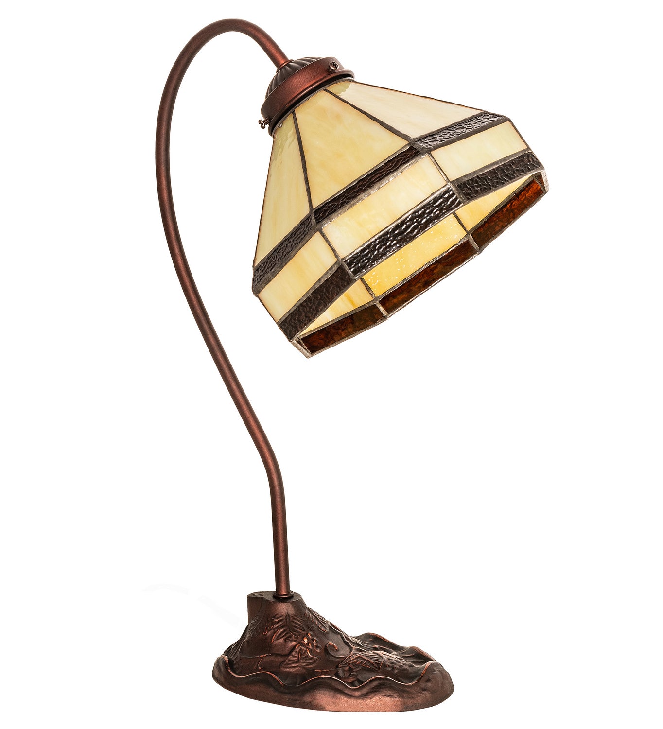 Meyda Tiffany - 247793 - One Light Desk Lamp - Topridge - Mahogany Bronze