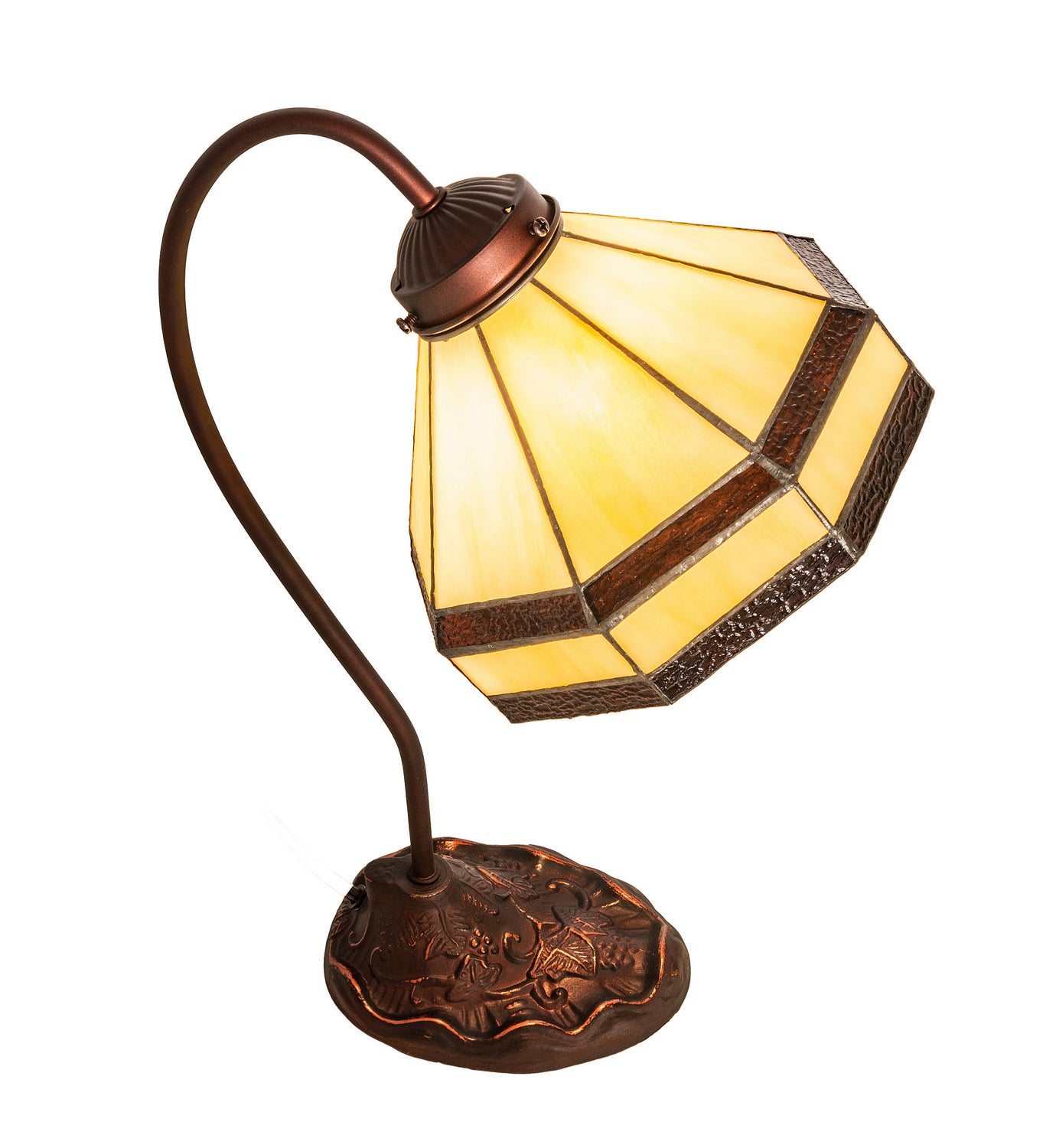 Meyda Tiffany - 247793 - One Light Desk Lamp - Topridge - Mahogany Bronze