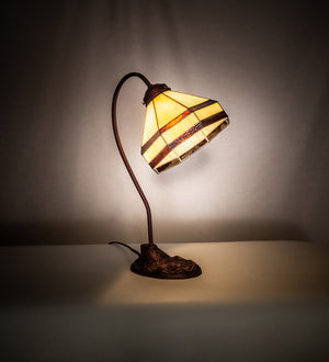 Meyda Tiffany - 247793 - One Light Desk Lamp - Topridge - Mahogany Bronze