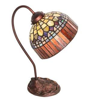 Meyda Tiffany - 247797 - One Light Desk Lamp - Tiffany Candice - Mahogany Bronze