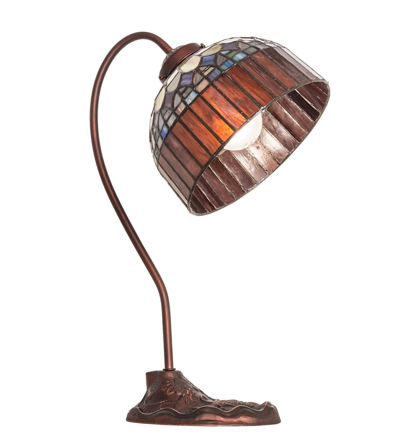 Meyda Tiffany - 247797 - One Light Desk Lamp - Tiffany Candice - Mahogany Bronze