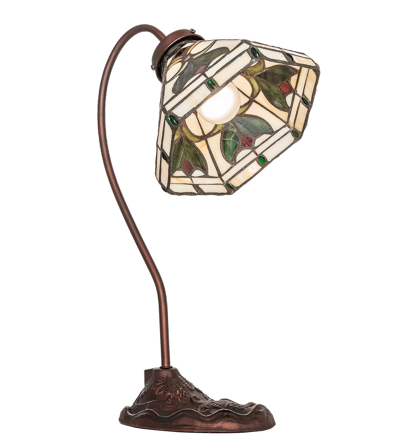 Meyda Tiffany - 247822 - One Light Desk Lamp - Middleton - Mahogany Bronze