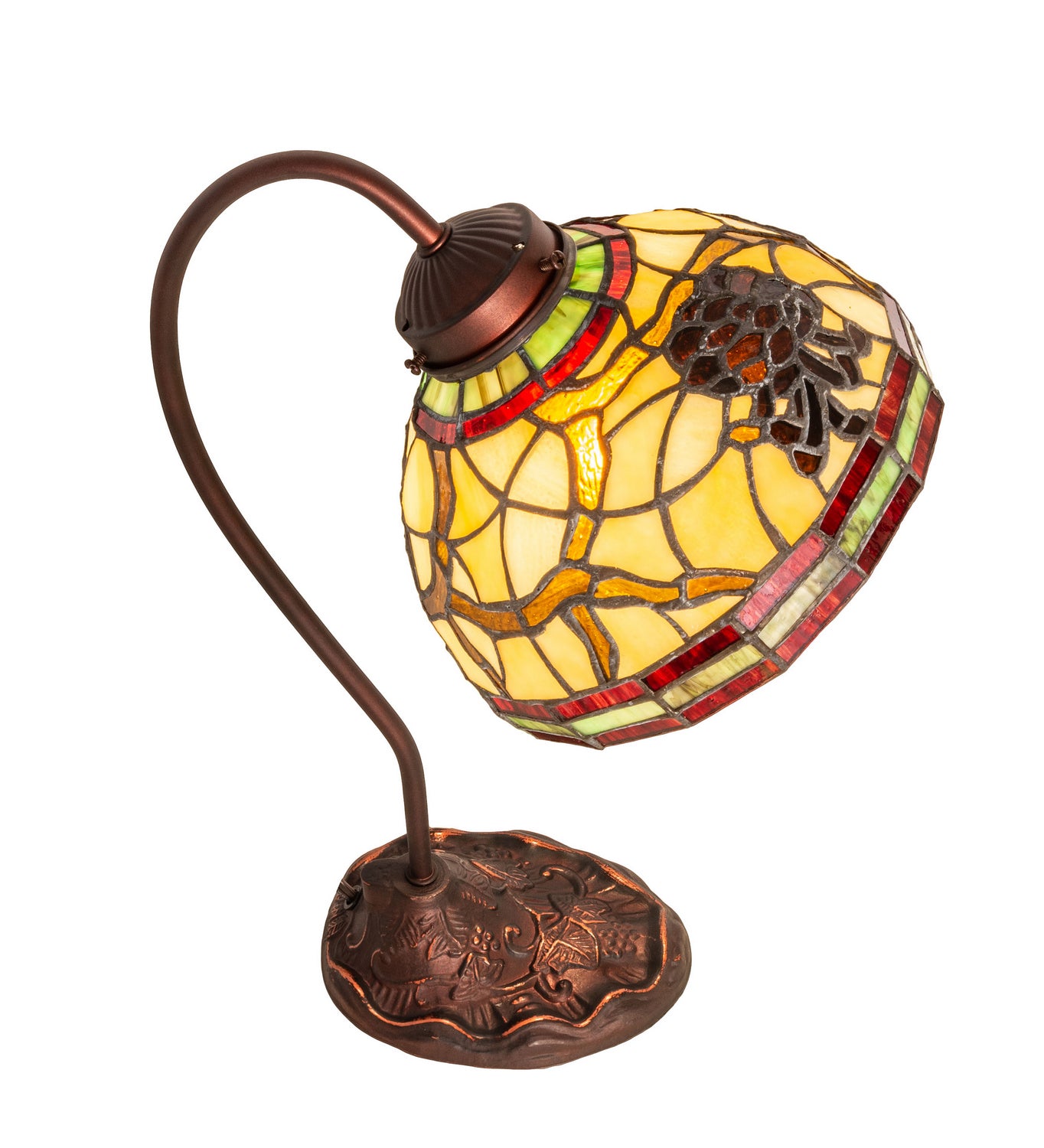 Meyda Tiffany - 247825 - One Light Desk Lamp - Pinecone - Mahogany Bronze