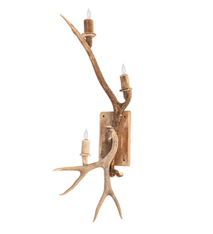 Meyda Tiffany - 247843 - Three Light Wall Sconce - Antlers - Naturally Shed/Sun Bleached