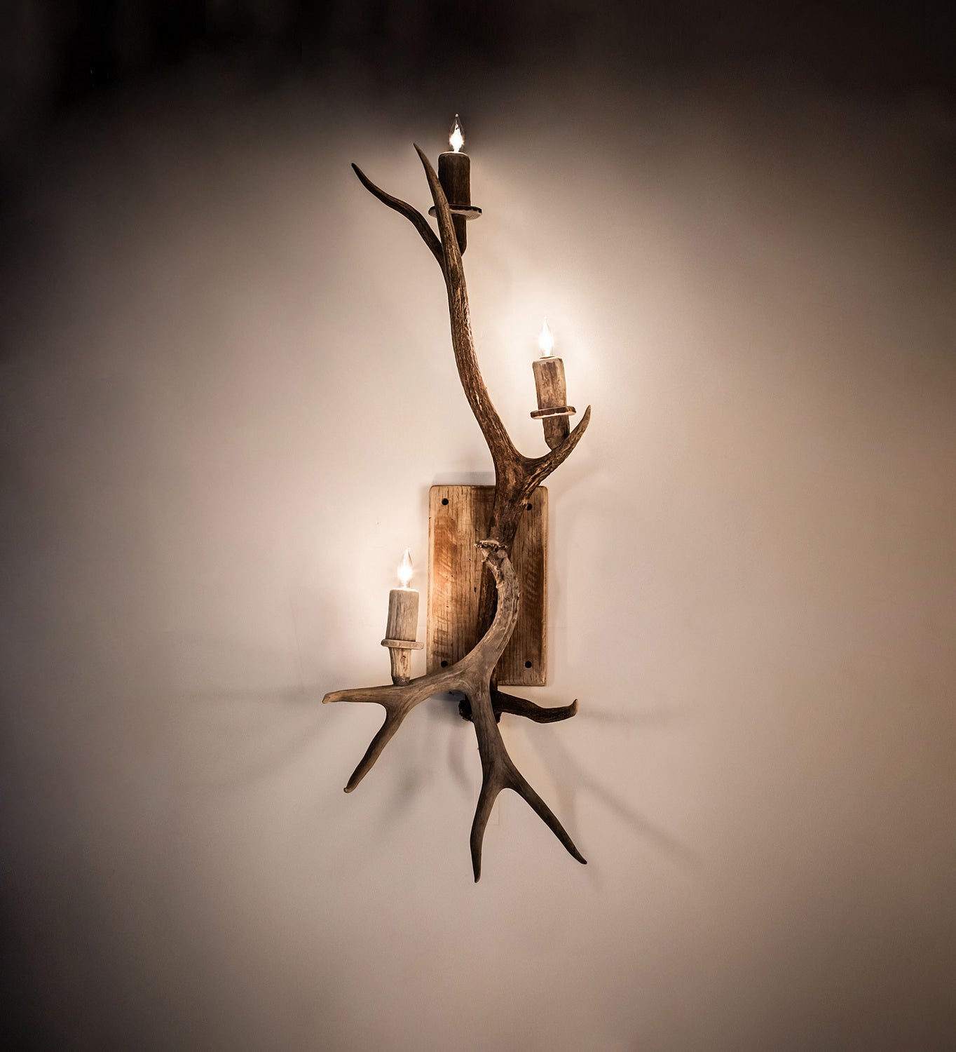 Meyda Tiffany - 247843 - Three Light Wall Sconce - Antlers - Naturally Shed/Sun Bleached