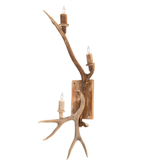 Meyda Tiffany - 247843 - Three Light Wall Sconce - Antlers - Naturally Shed/Sun Bleached