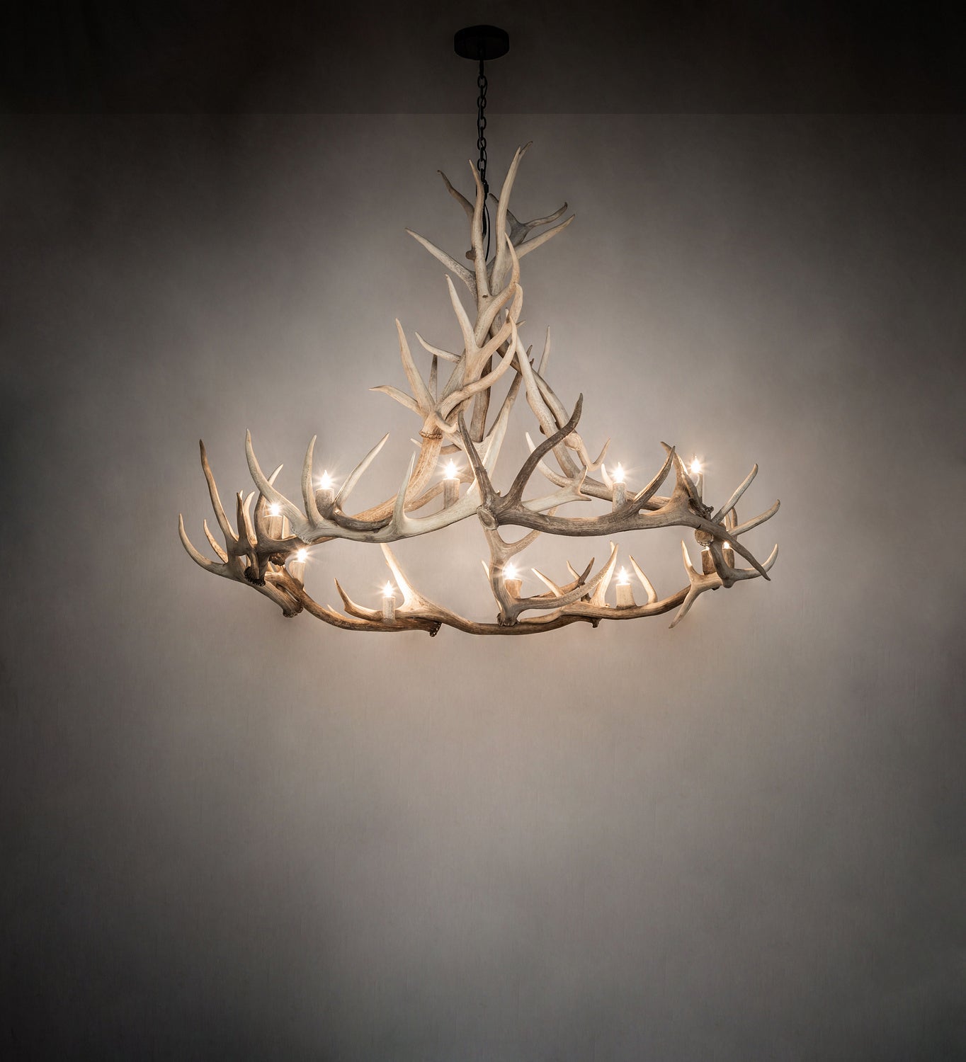 Meyda Tiffany - 247851 - 12 Light Chandelier - Antlers - Sun Bleached