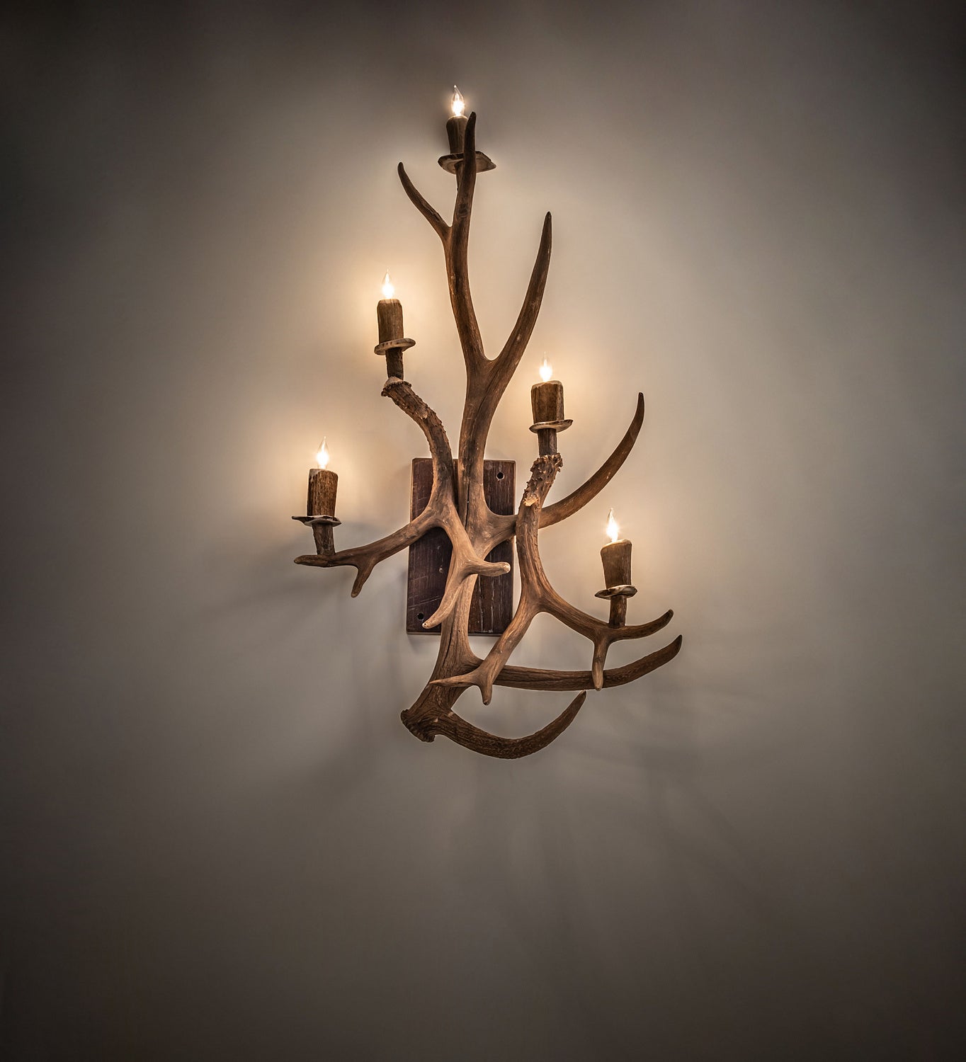 Meyda Tiffany - 247860 - Five Light Wall Sconce - Antlers - Naturally Shed/Stained