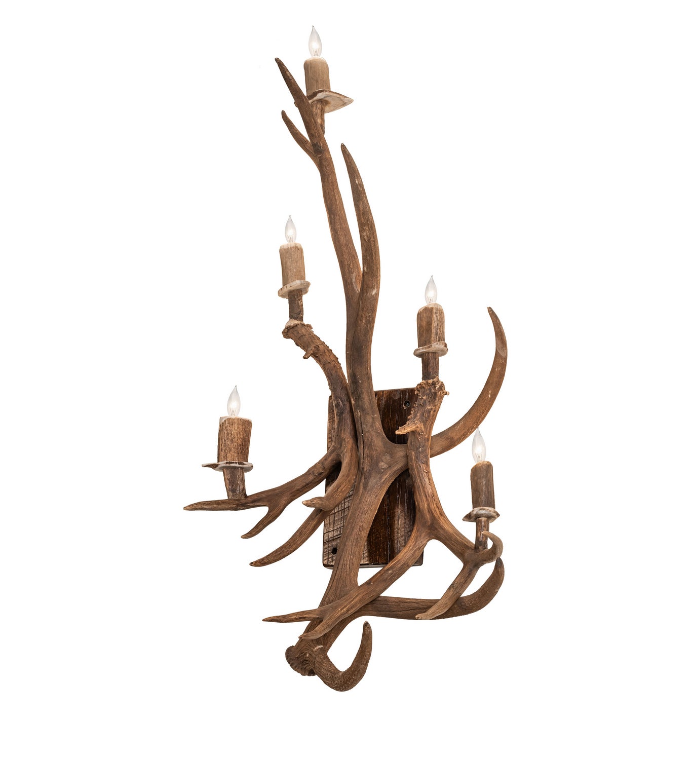 Meyda Tiffany - 247860 - Five Light Wall Sconce - Antlers - Naturally Shed/Stained