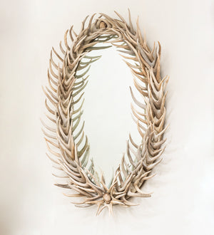 Meyda Tiffany - 247866 - Mirror - Antlers - Naturally Shed/Sun Bleached