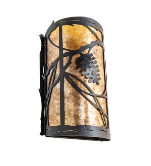 Meyda Tiffany - 247903 - Two Light Wall Sconce - Whispering Pines - Textured Black