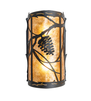 Meyda Tiffany - 247903 - Two Light Wall Sconce - Whispering Pines - Textured Black