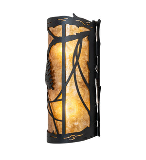 Meyda Tiffany - 247903 - Two Light Wall Sconce - Whispering Pines - Textured Black