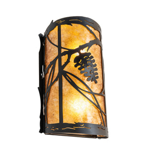 Meyda Tiffany - 247903 - Two Light Wall Sconce - Whispering Pines - Textured Black