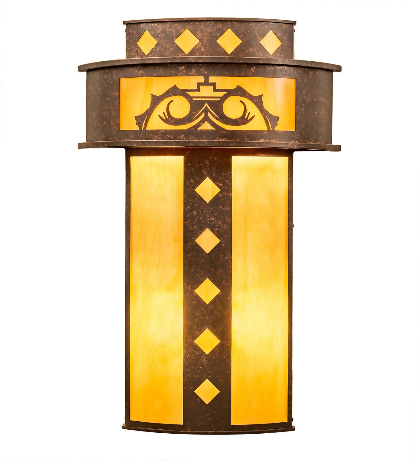 Meyda Tiffany - 248970 - Four Light Wall Sconce - Tiara - Copper Rust