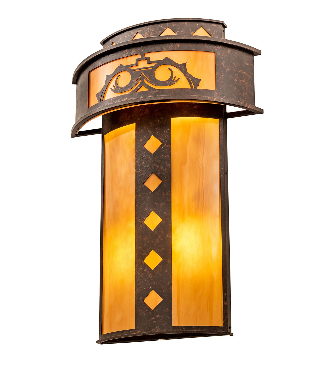 Meyda Tiffany - 248970 - Four Light Wall Sconce - Tiara - Copper Rust