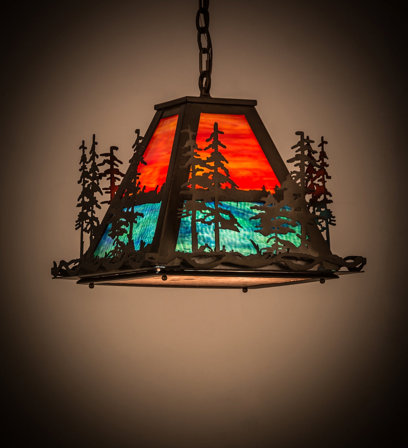 Meyda Tiffany - 249612 - Three Light Pendant - Tall Pines - Antique Copper