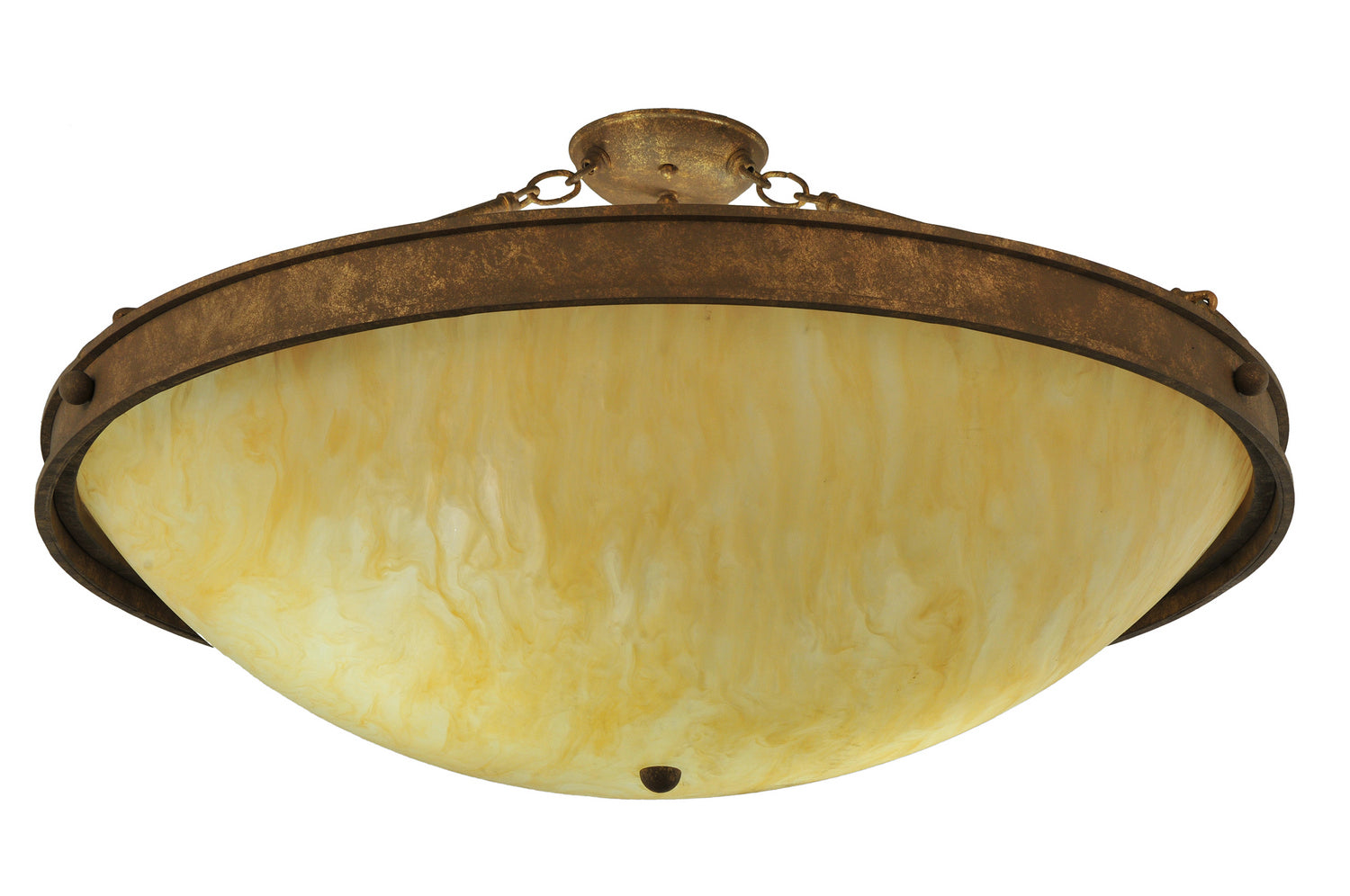 Meyda Tiffany - 249841 - Two Light Semi-Flushmount - Dionne - Pompeii Gold