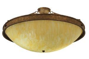 Meyda Tiffany - 249841 - Two Light Semi-Flushmount - Dionne - Pompeii Gold