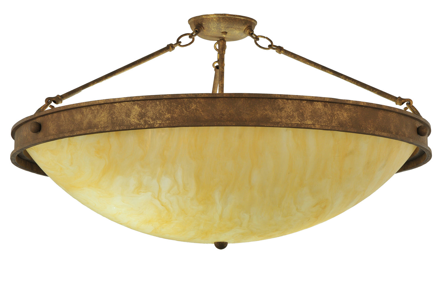 Meyda Tiffany - 249841 - Two Light Semi-Flushmount - Dionne - Pompeii Gold