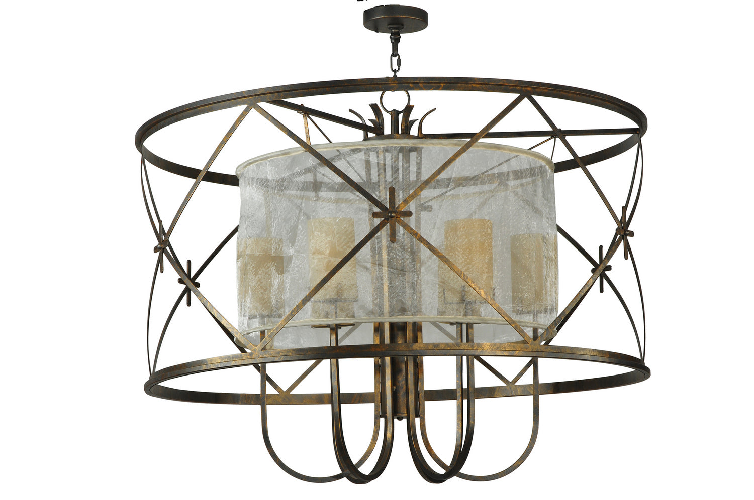 Meyda Tiffany - 249906 - Six Light Pendant - Penelope - French Bronze