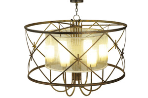 Meyda Tiffany - 249906 - Six Light Pendant - Penelope - French Bronze