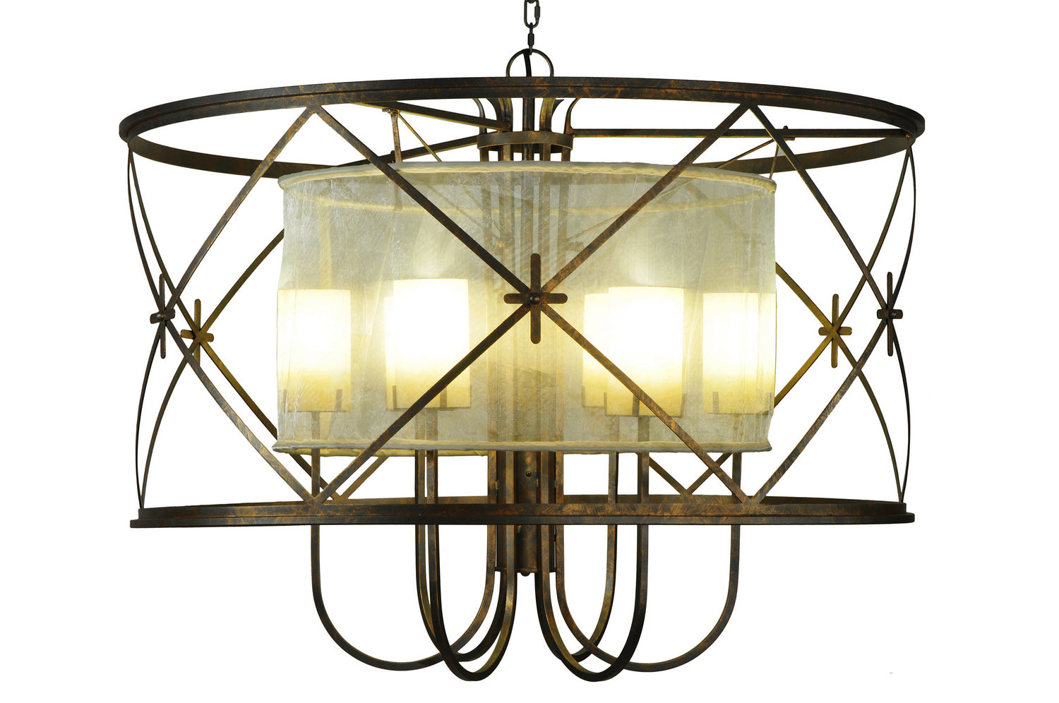 Meyda Tiffany - 249906 - Six Light Pendant - Penelope - French Bronze