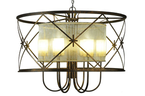 Meyda Tiffany - 249906 - Six Light Pendant - Penelope - French Bronze