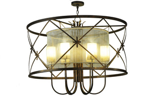 Meyda Tiffany - 249906 - Six Light Pendant - Penelope - French Bronze