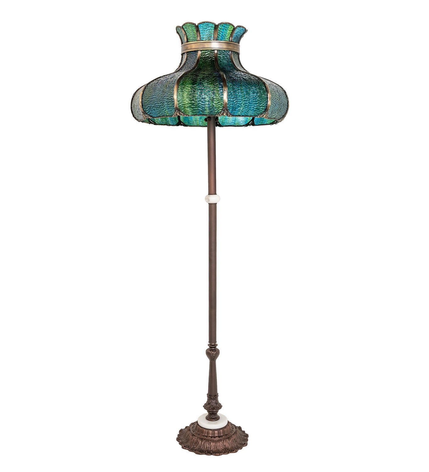 Meyda Tiffany - 250203 - Three Light Floor Lamp - Frederick - Mahogany Bronze