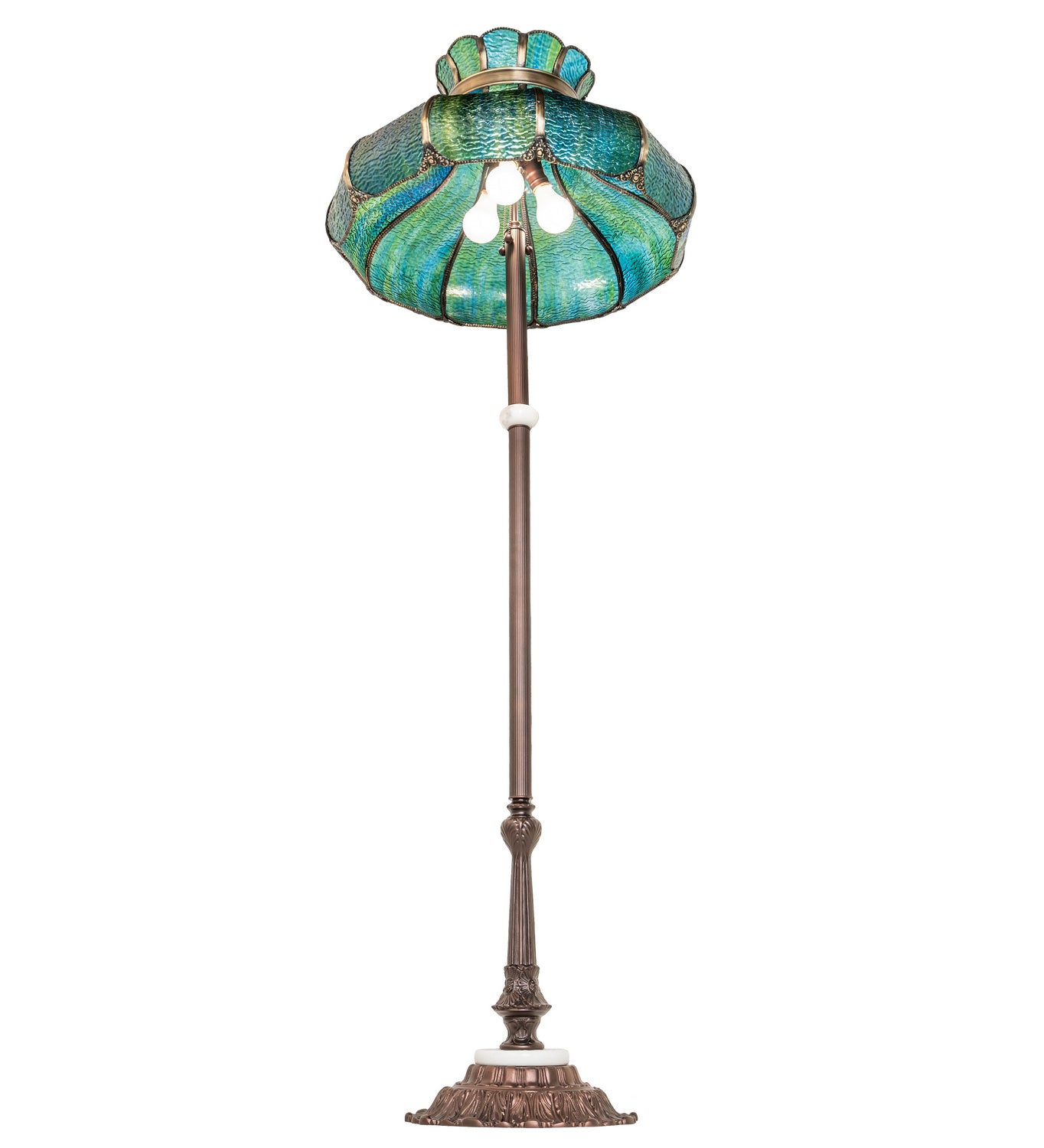 Meyda Tiffany - 250203 - Three Light Floor Lamp - Frederick - Mahogany Bronze