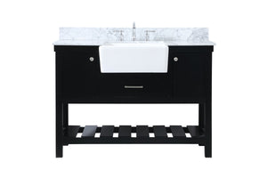 Elegant Lighting - VF60148BK-BS - Single Bathroom Vanity - Clement - Black