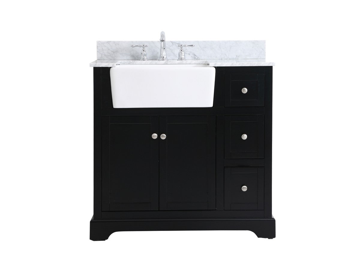 Elegant Lighting - VF60236BK-BS - Single Bathroom Vanity - Franklin - Black