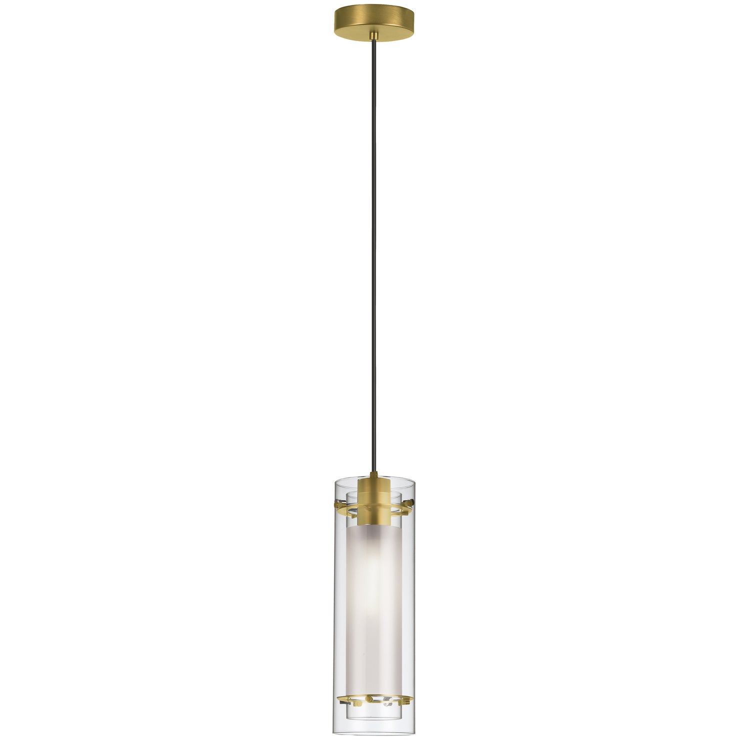 Dainolite Ltd - 22152-CF-AGB - One Light Pendant - Pasha - Aged Brass