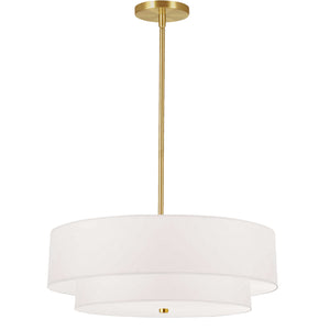 Dainolite Ltd - 571-224P-AGB-WH - Four Light Pendant - Everly - Aged Brass