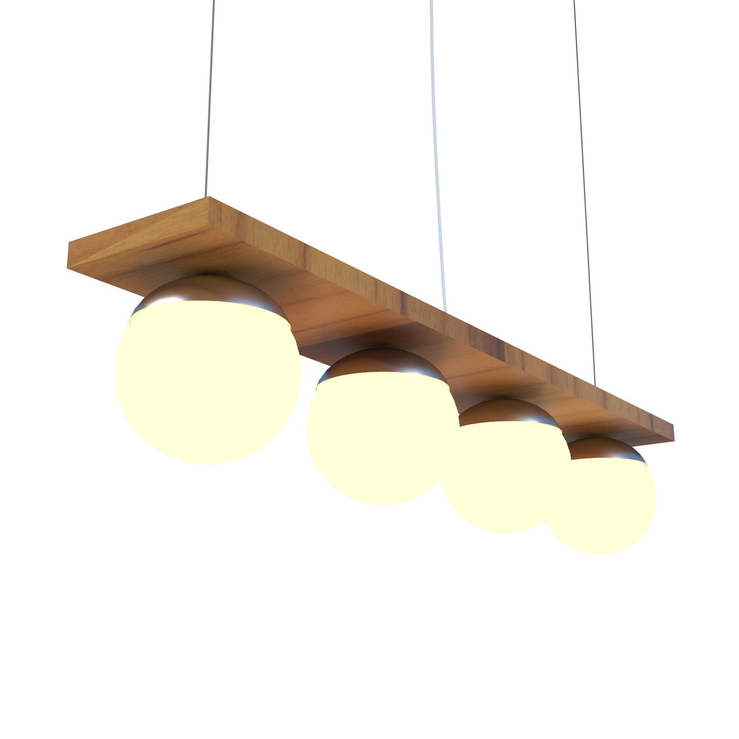 Accord Lighting - 623.12 - Four Light Pendant - Sfera - Teak