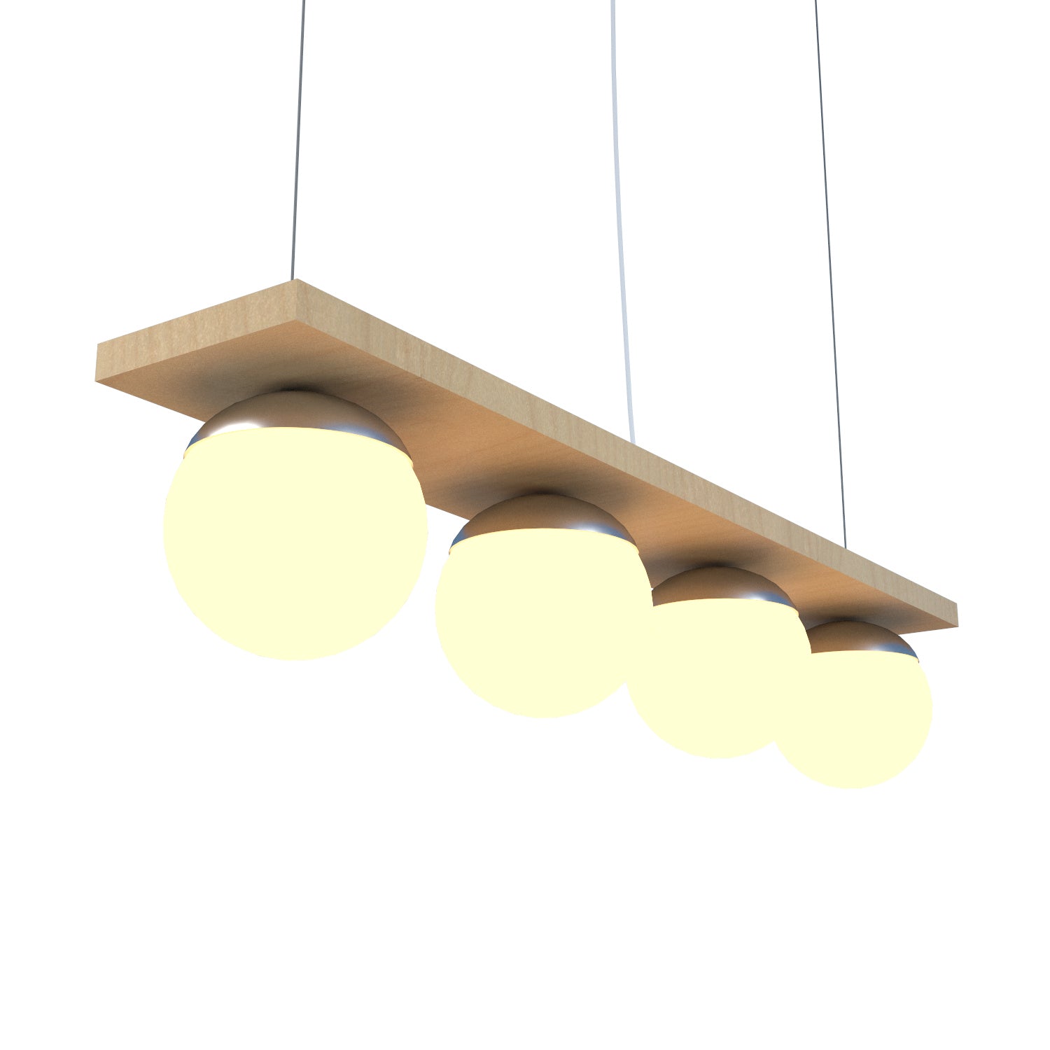 Accord Lighting - 623.34 - Four Light Pendant - Sfera - Maple