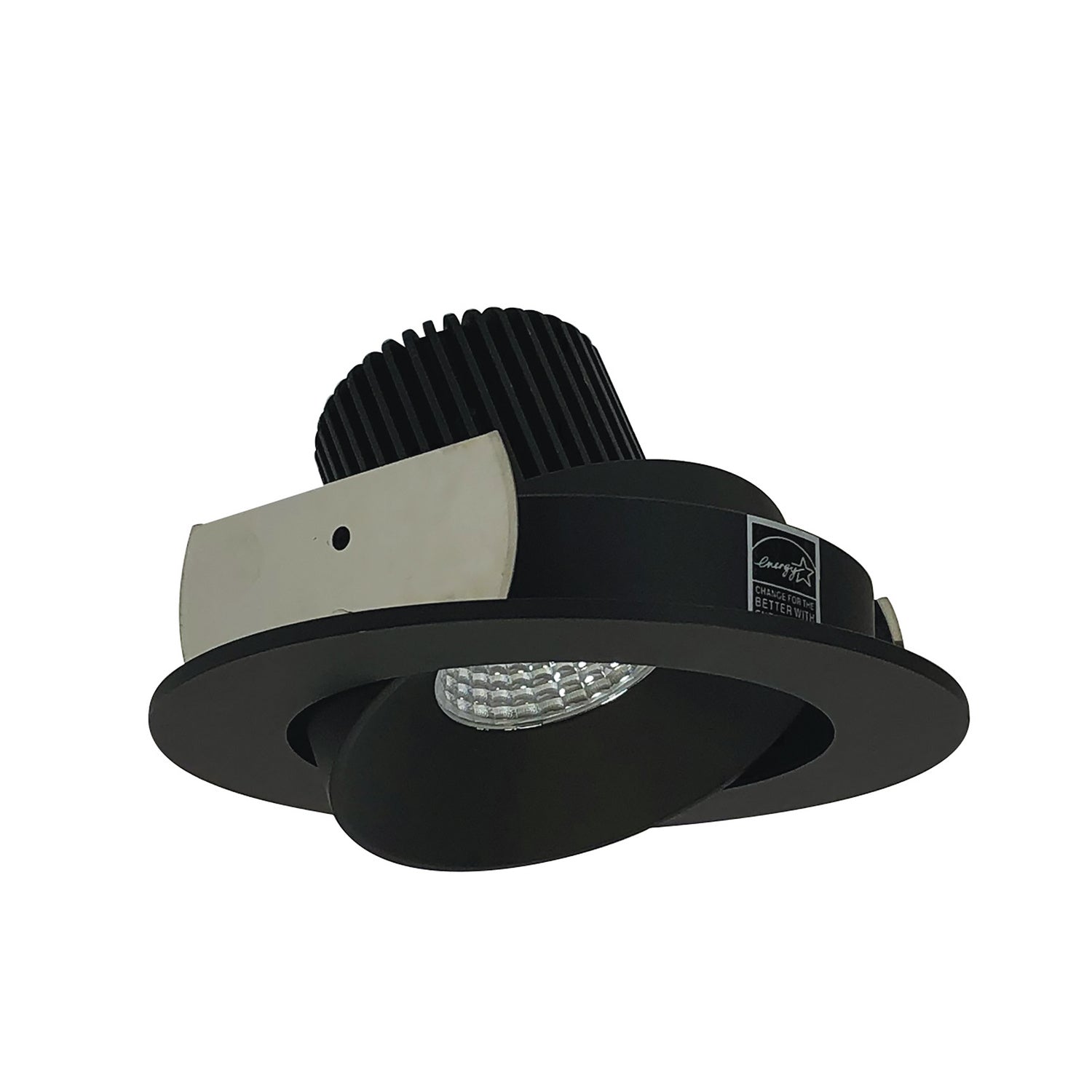 Nora Lighting - NIO-4RC27XBB/10 - 4" Adj. Round Cone Regressed - Rec Iolite - Black Reflector / Black Flange