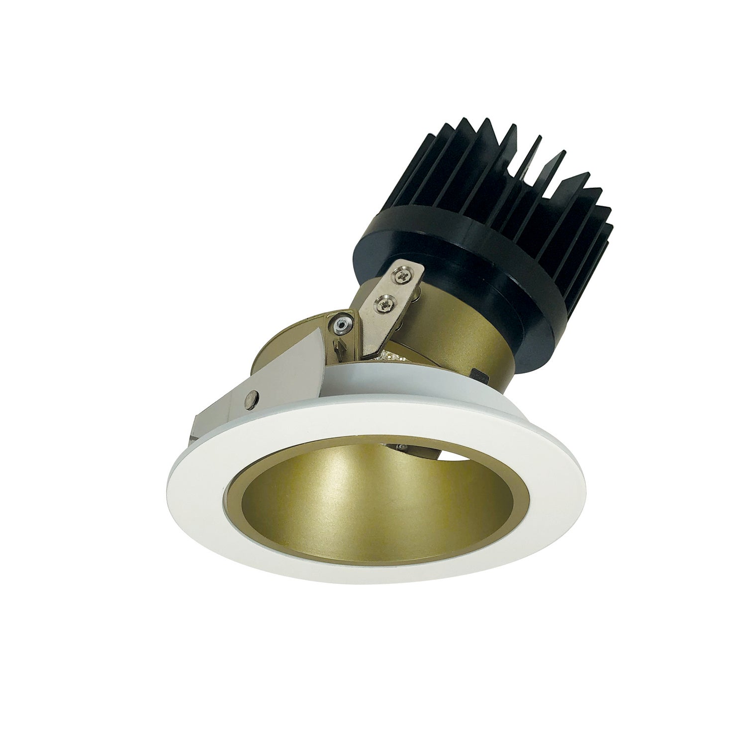 Nora Lighting - NIO-4RD27XCHMPW/HL - Reflector Adjustable Trim - Rec Iolite - Champagne Haze Reflector / Matte Powder White Flange