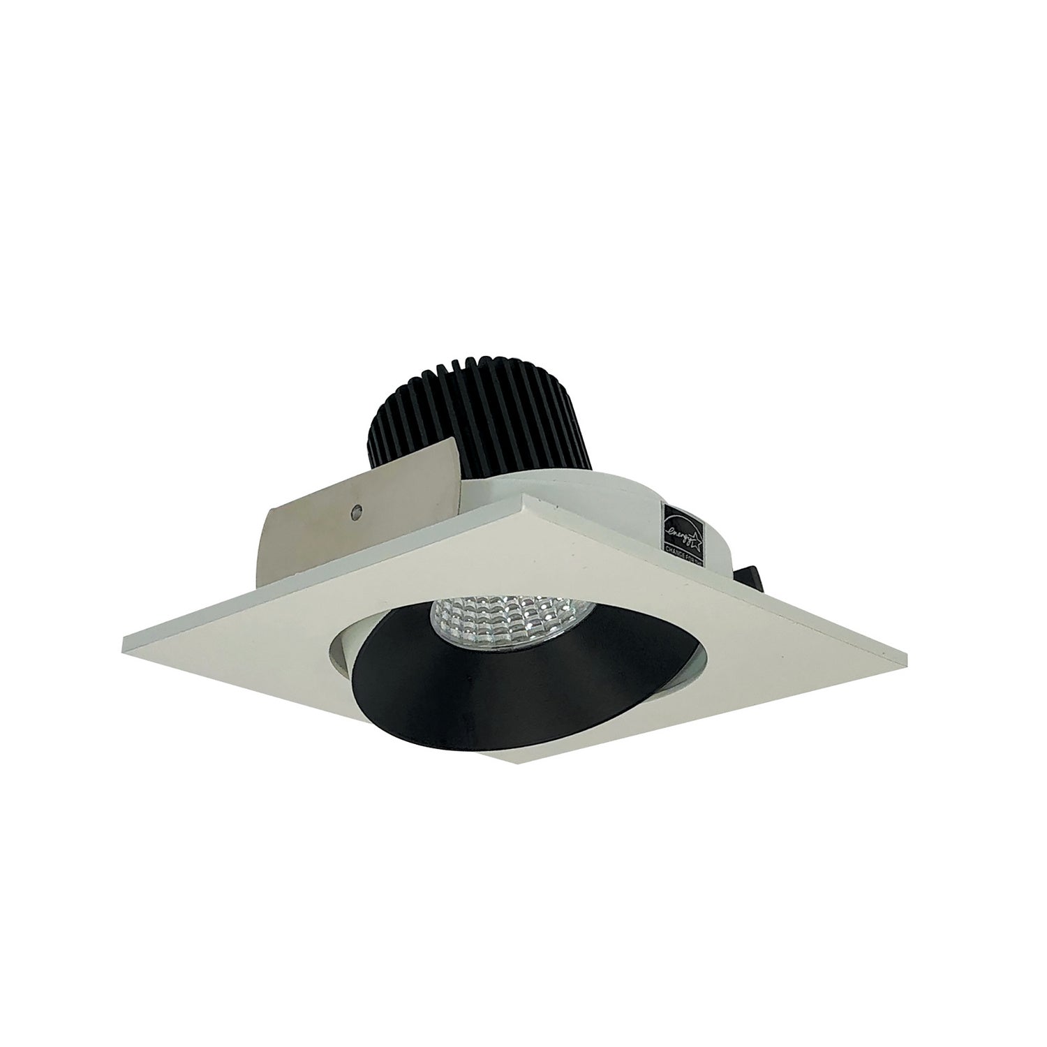 Nora Lighting - NIO-4SC27XBW/10 - 4" Square Cone Regress Adj, - Rec Iolite - Black Reflector / White Flange