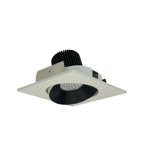 Nora Lighting - NIO-4SC50XBW - 4" Square Cone Regress Adj - Rec Iolite - Black Reflector / White Flange