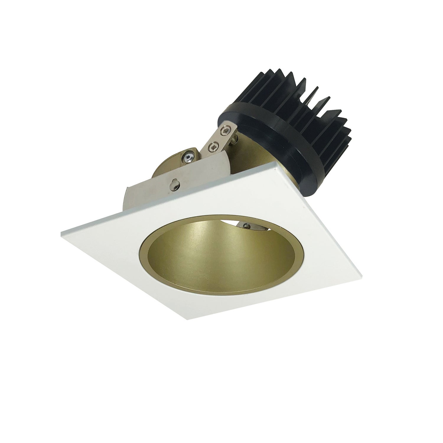 Nora Lighting - NIO-4SD27XCHMPW/HL - Adjustable Trim - Rec Iolite - Champagne Haze Reflector / Matte Powder White Flange