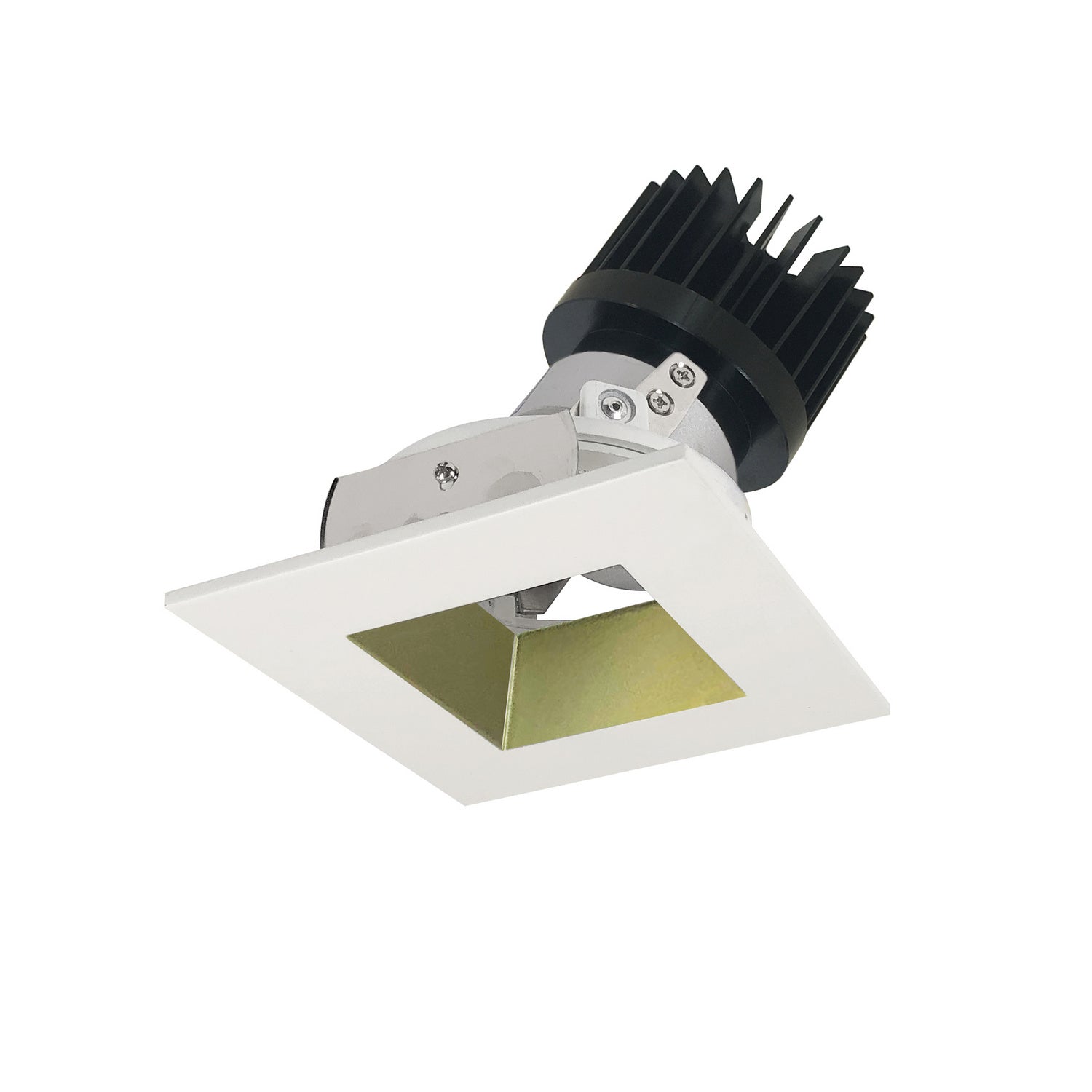 Nora Lighting - NIO-4SDSQ27XCHMPW/HL - Adjustable Trim - Rec Iolite - Champagne Haze Reflector / Matte Powder White Flange