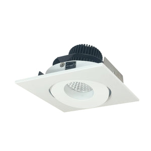 Nora Lighting - NIO-4SGCDXMPW - 4" Square Gimbal Adj - Rec Iolite - Matte Powder White